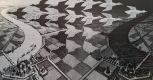 Giorno notte escher foto